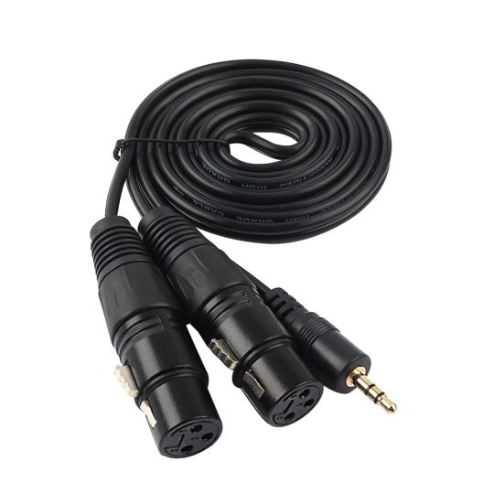 

1.5m XLR 3-pin 3.5mm Male Splitter Female to Clear Signal Stereo Audio Cable