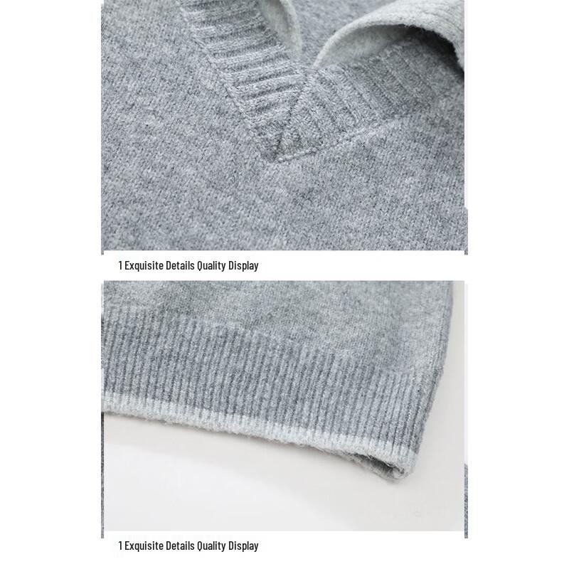 SNOOPY Men's Faux Two-Piece Pullover Knit Sweater