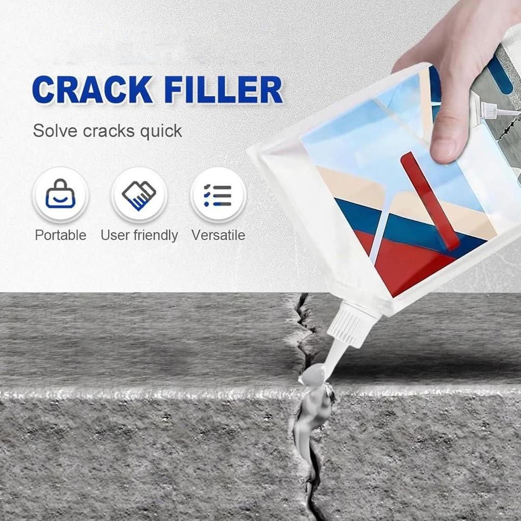 Concrete Crack Filler Slab Concrete Crack Repair Sealant Self-Leveling Quick-Drying Slab Sealant Heavy Duty Caulking Glue
