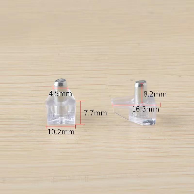 

100/200PCS Transparent Shelf Studs Pegs Plastic Laminate Support Cabinet Wardrobe Shelves Glass Plate Support Furniture Hardware 100pcs прозорий