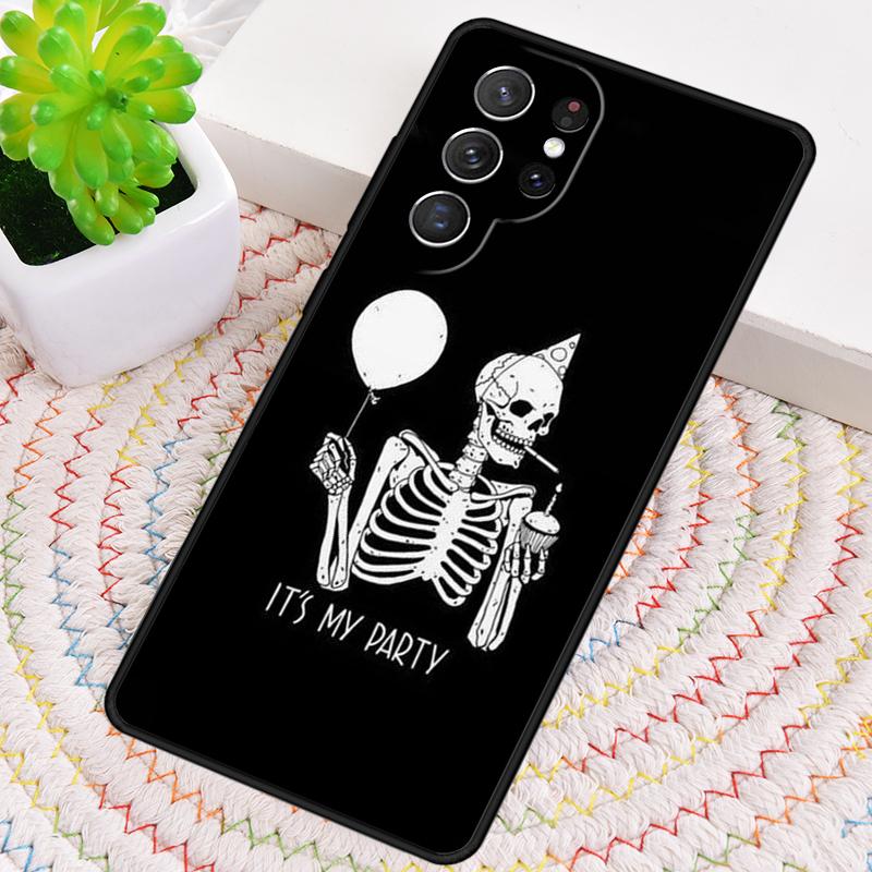 Skeleton Spooky TPU Phone Case For Samsung Galaxy note 10 pro S26 S25 S24 S23 S22 Ultra Plus S21 FE S20 Shockproof Cover