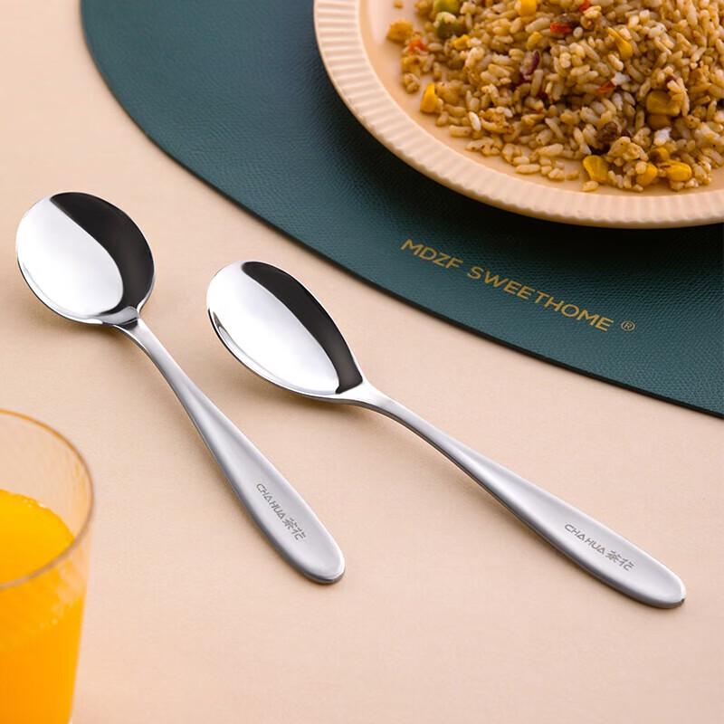 Chahua 304 Stainless Steel Large Round Dinner Spoon