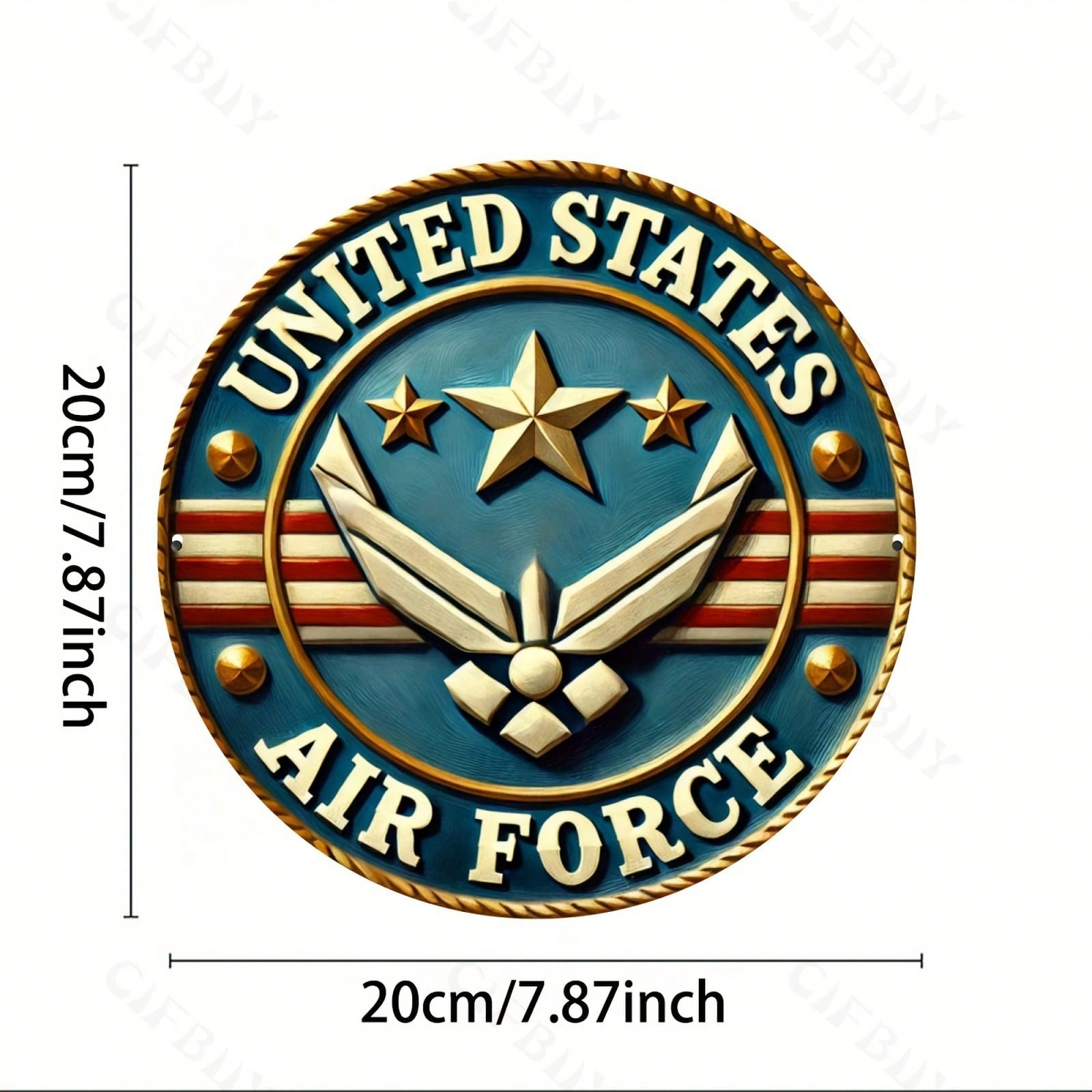 

Vintage US Air Force Metal Tin Sign 8x8 Inch Home Decor Wall Art Gift 20x20