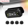 Smart TPMS Auto Reifendruck Alarm Monitor System 4 Sensoren Display Solar Intelligente Reifendruck Temperatur Warnung