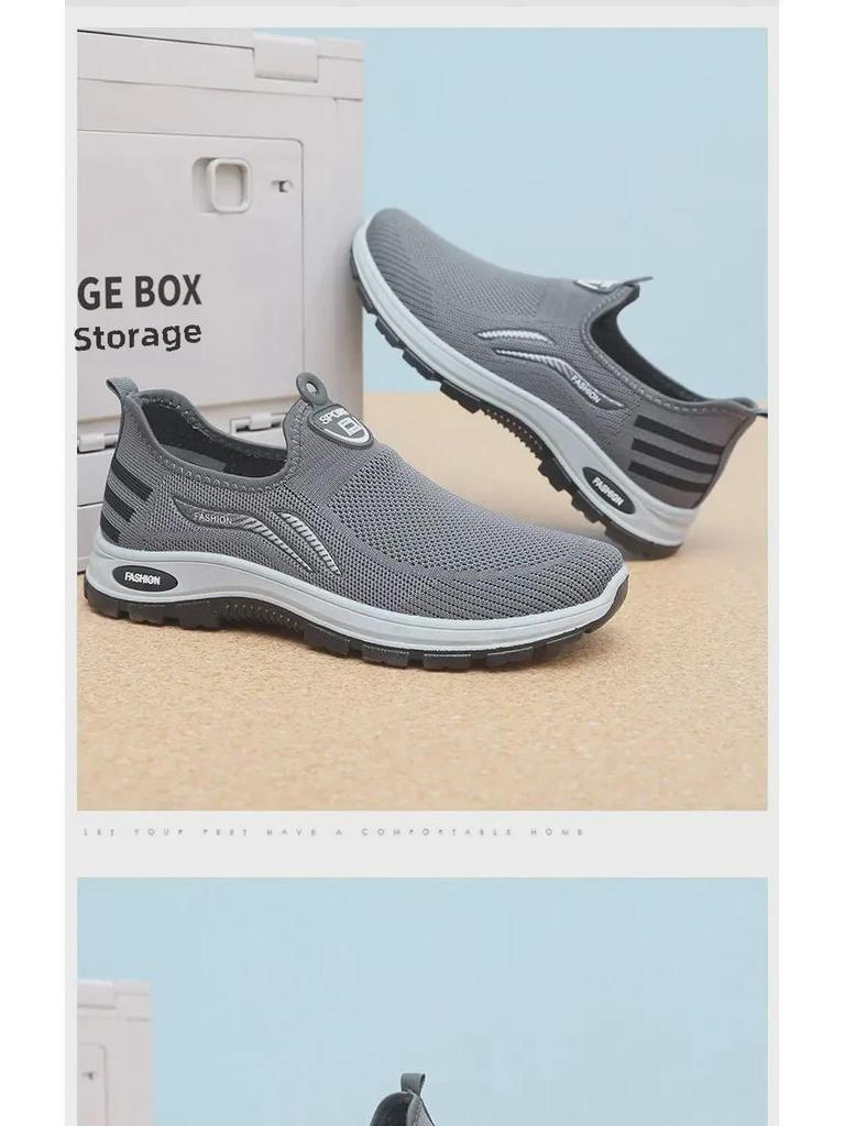 Lightweight Non-slip Old Beijing Men's Slip-on Shoes for Middle-aged & Elderly