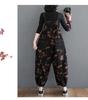 Mouhoukyo Denim Loose Floral Print Jeans Fits All Spring and Sizes Women's Overalls, Casual, Fit, Overalls, Autumn, M-2XL (Color shown, M)