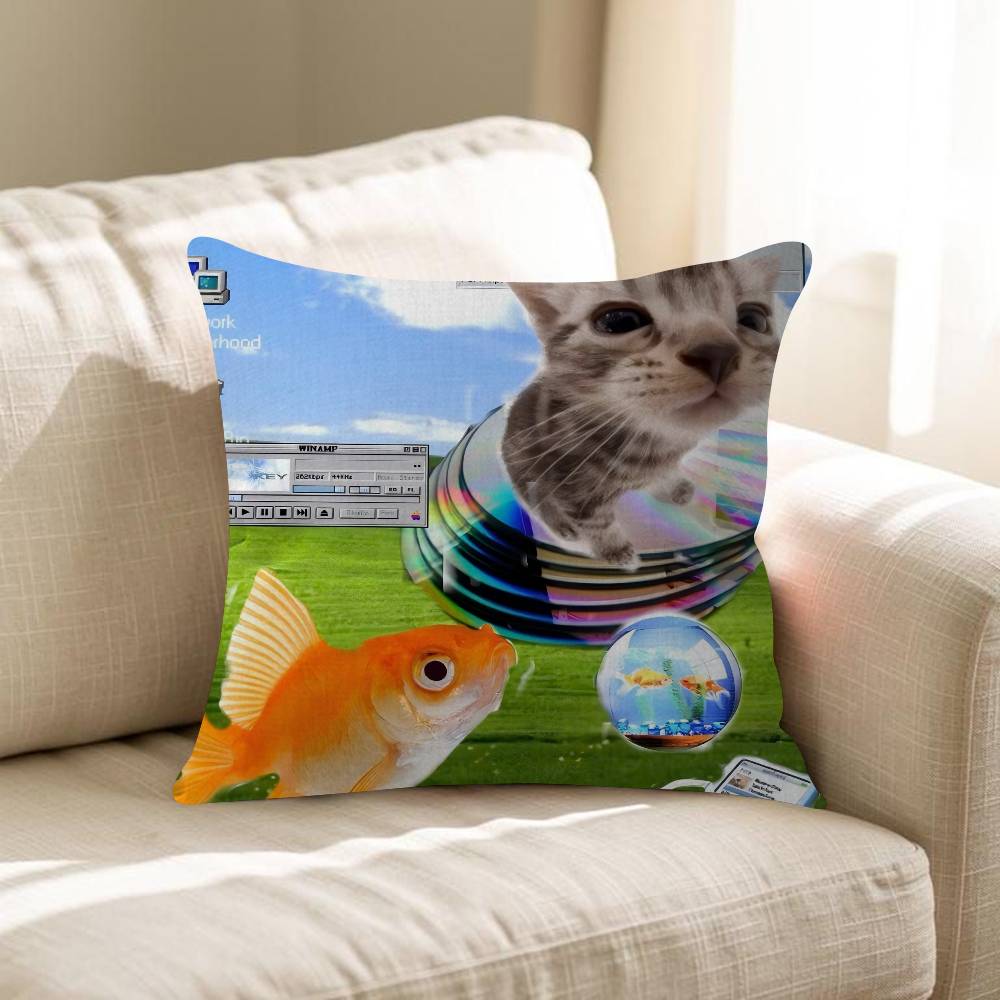 Frutiger Aero Art Pillow Anime Pillow Sofa Bed Head Pillow Cover Cushion Cover Fashion