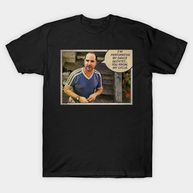Men Black Print T-shirt Marty S Dance Quintet - Big Lebowski No-Cut Transfer Paper Print Cotton Tshirt L чёрный