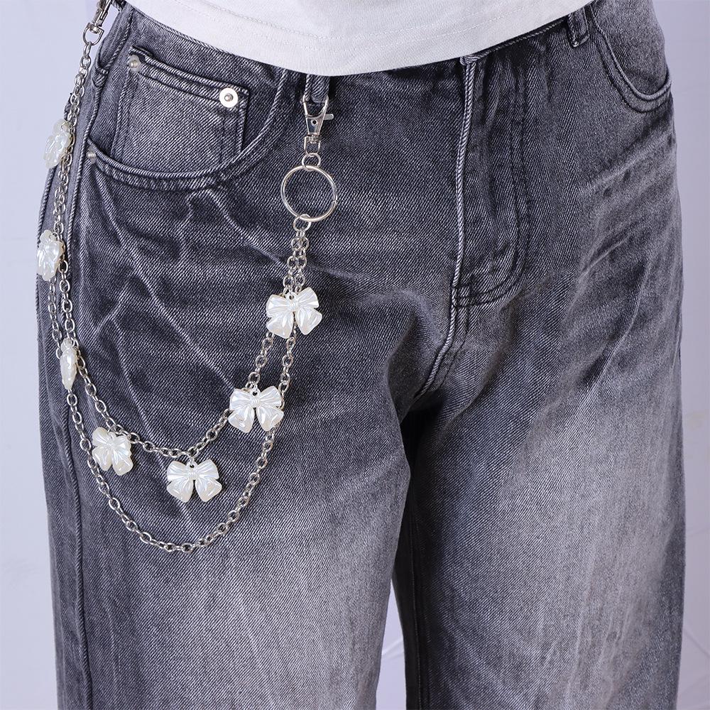 European Multi-layer Bow Waist Chain for Women - High-End Metal Accessory for Jeans