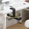 Headphone Stand With Easy Installation 360Swivel Base Under Desk Clamp For Secure Headsets Storage Space Optimization