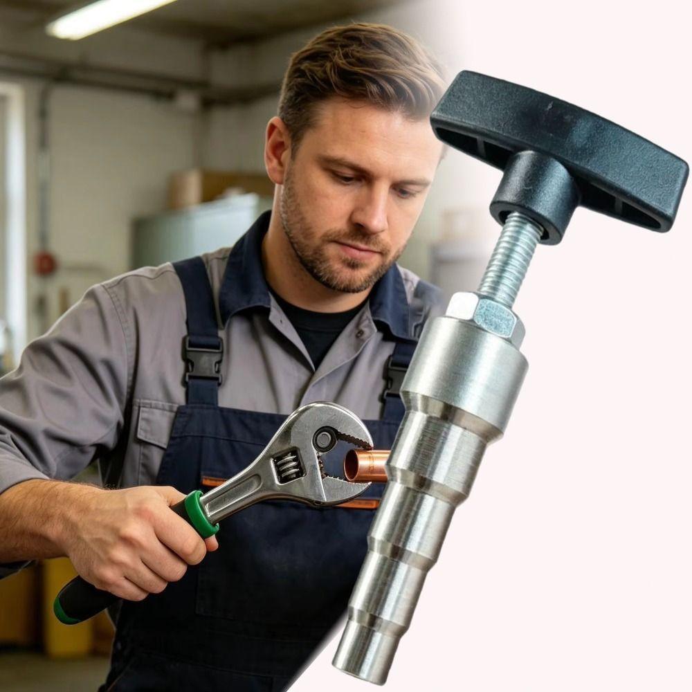 T Shape Handle Manual Pipe Expander Aluminum Plastic Pipe Rounder Floor Heating Pipe