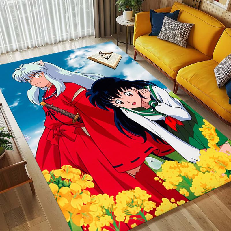 Inuyasha Adventure Living Room Nonslip Area Rug Soft Carpet For Bedroom Game Playroom Sofa Office Home Decor Doormat Christmas Gift C9301424