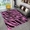 3D-Teppich mit buntem Zebra-Muster, Teppich für Wohnzimmer, Schlafzimmer, Sofa, Büro, Fußmatte, Dekoration, rutschfeste Bodenmatte für Kinder