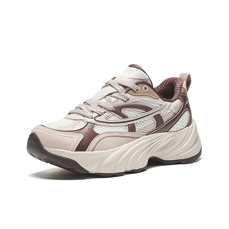 Anta Bear Shoes Trendy Thick Sole Height Increasing Lightweight Low Top Casual Shoes Women sneaker Ivory-White 922438809-4