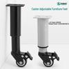 Adjustable Retractable Furniture Leg with Wheel for Cabinets and Tables
