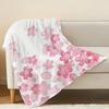 All-Season Thick Flannel Blanket,Cherry Blossom Series, Soft & Skin-Friendly, Warm Comfort for Home & Guest Room Perfect for Christmas & Halloween