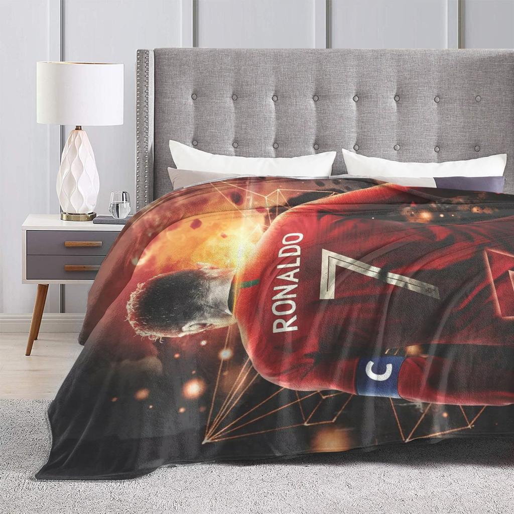 CR7  Football Soccer Blankets Wool Throw Blankets Bedding Couch Decoration Soft Warm Bedsprea,
