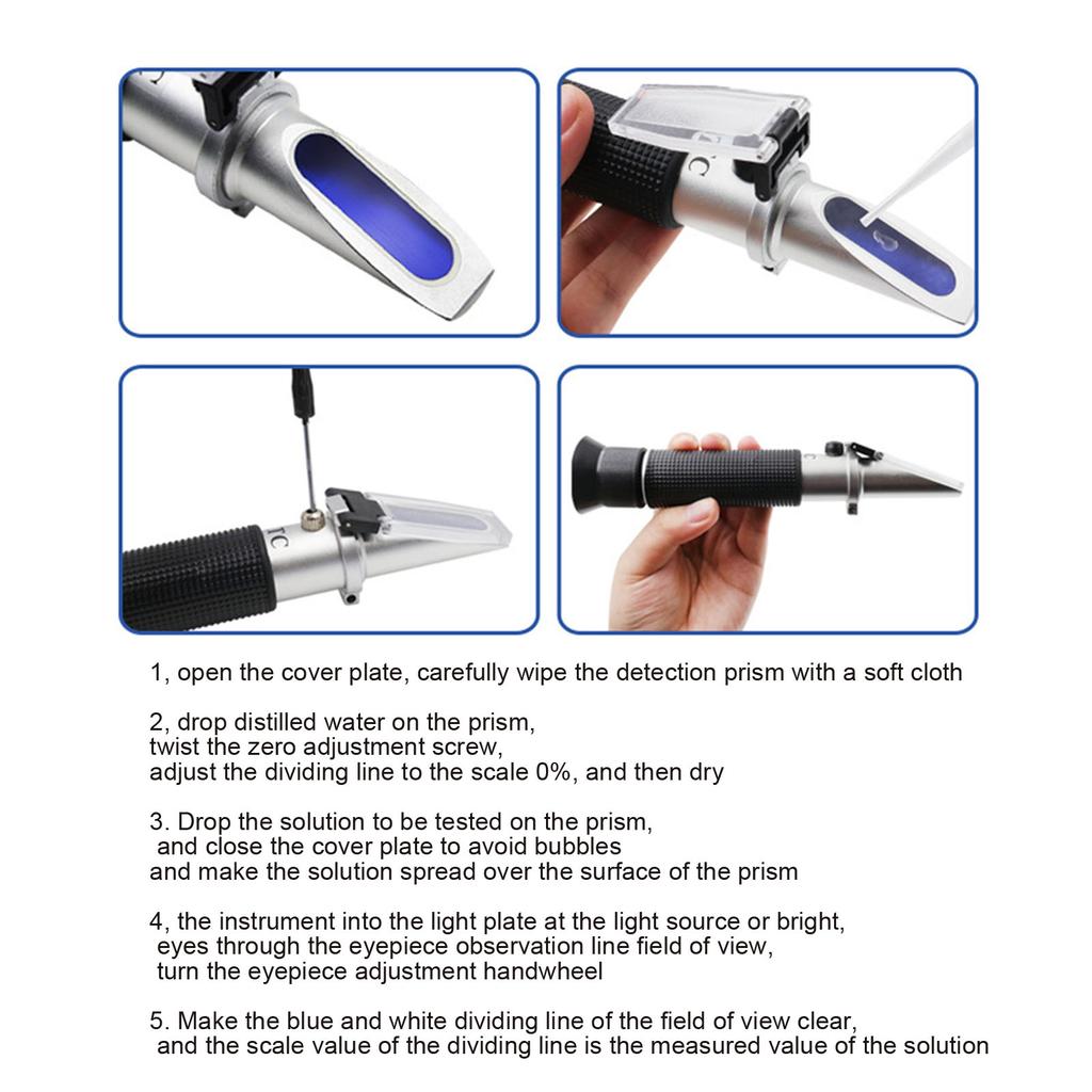 Salzgehaltsrefraktometer Salinometer Meerwasser Salzkonzentrationsmesser mit automatischer Temperaturkompensation