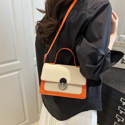 Kontrastfarben Trendmode kleine quadratische Tasche Damen neue High-End Umhängetasche Nische schlichte lässige Schultertasche