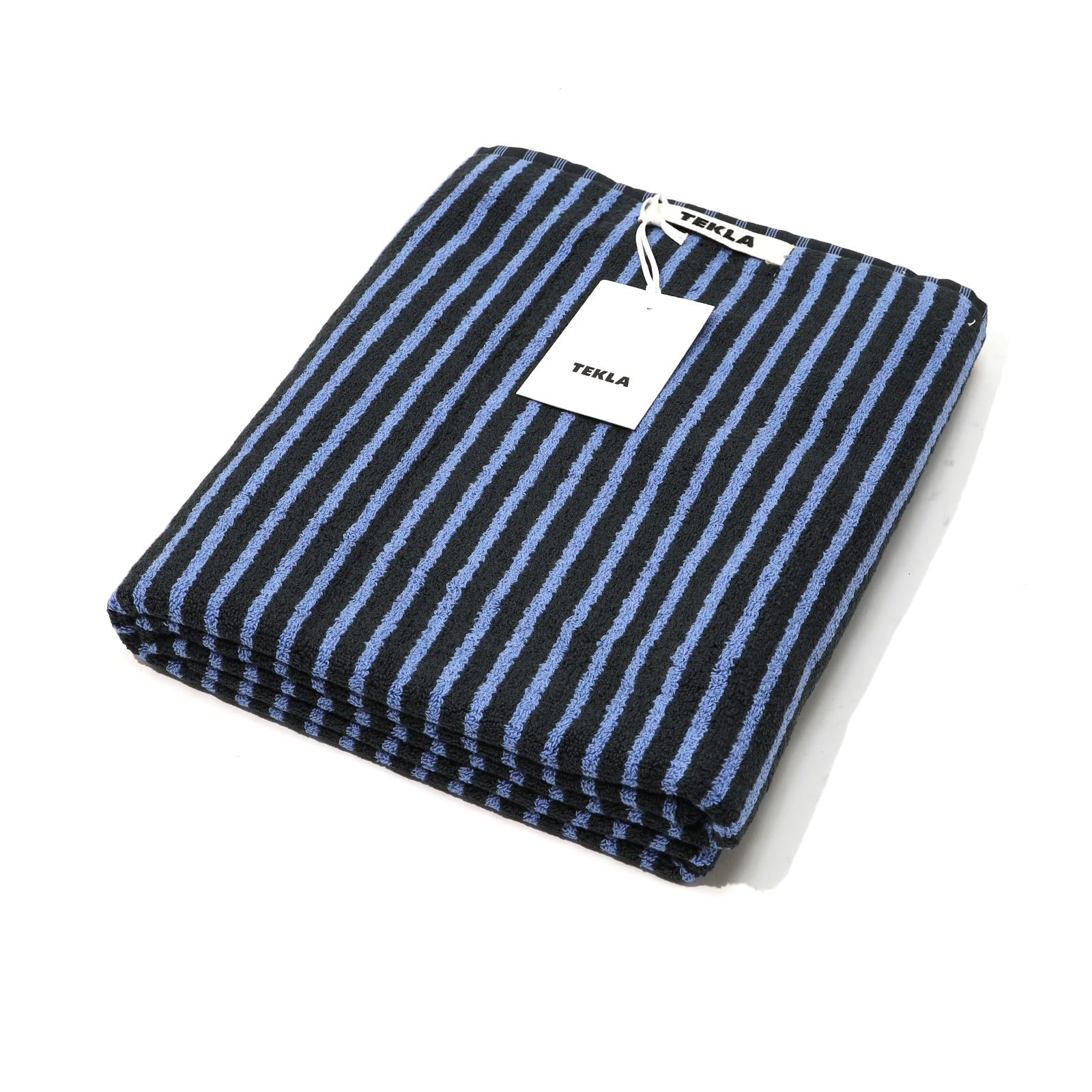 

Банное полотенце TEKLA с логотипом, большое, из органического хлопка, простое, скандинавское, стильное, подарок, люксовый бренд, впитывающее, простой подарок, 70 см x 140 см (Черный и синий)