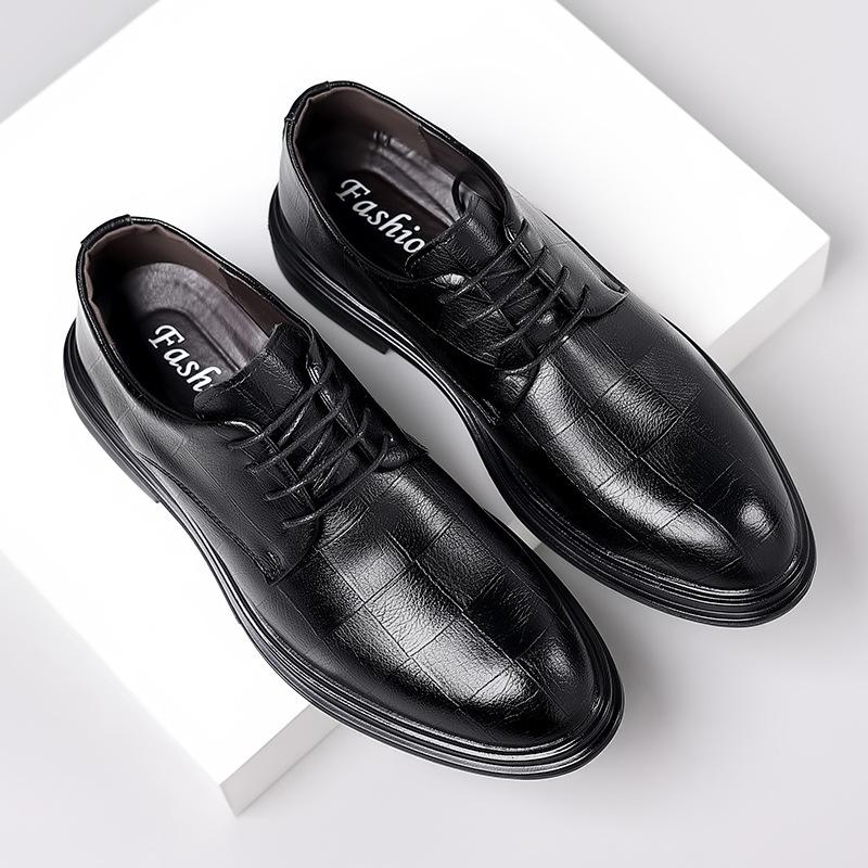 

Деловые туфли из кожи мужские кожаные туфли с мягкой подошвой, заостренные британские туфли для повседневного ношения, обувь для жениха, свадебные туфли для костюма, импортная торговля 44