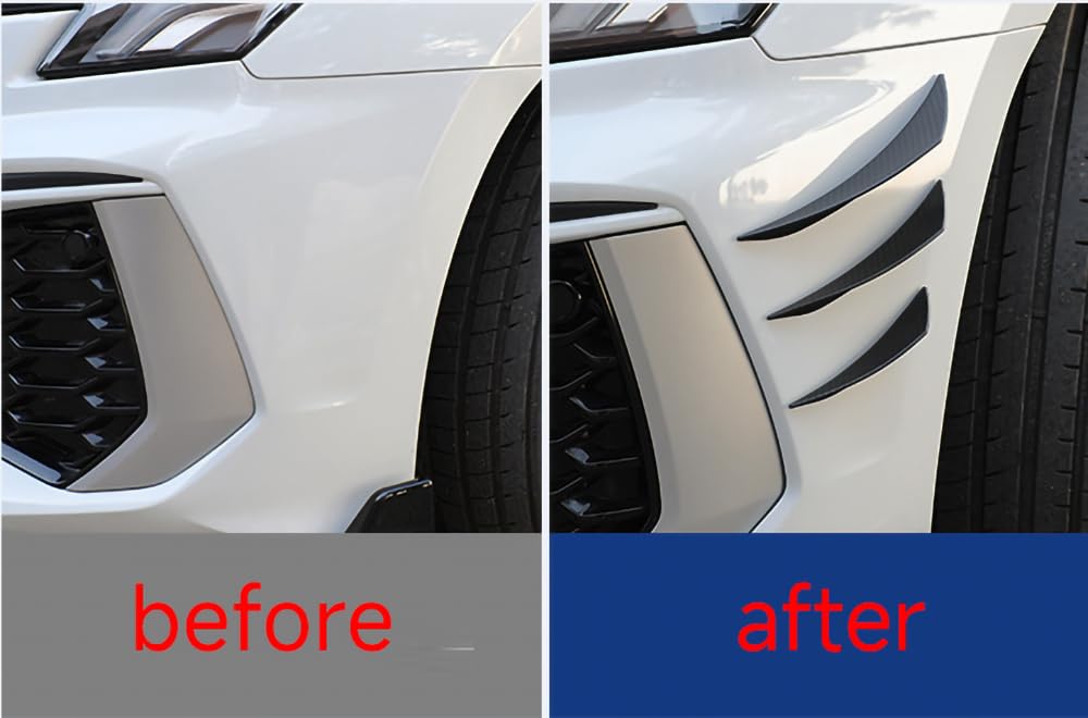 Aero Canard Sada 6 kusů Ochranný spoiler předního nárazníku Univerzální Odolný proti poškrábání Karbonový styl