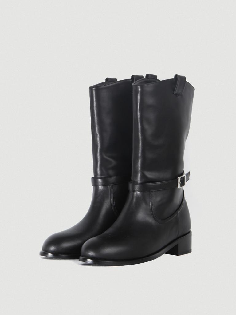 Komorebi Museum Handmade Leather Strap Mid-Calf Boots I Km107-P