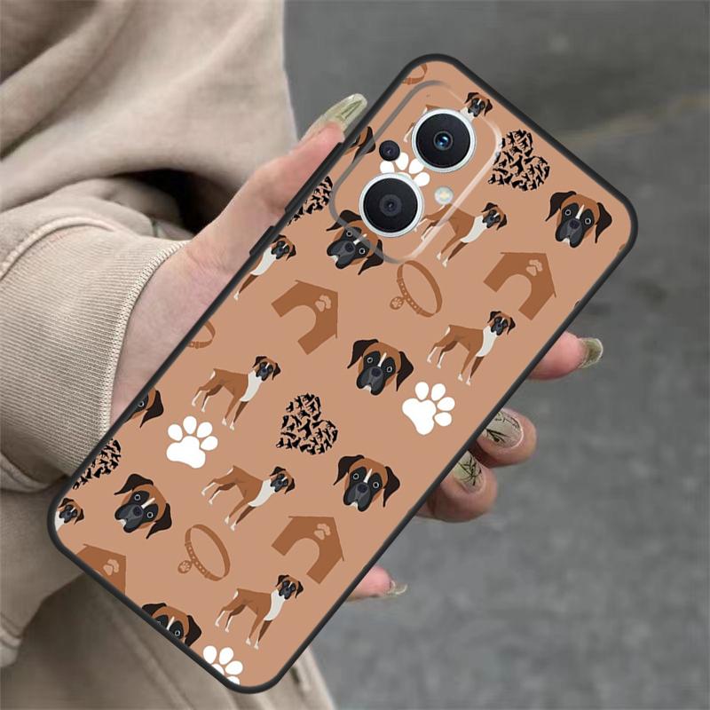 Boxer Dog Case For OPPO Reno 14 10 11 12 13 Pro 11F 12F 13F 14F 7 8 Lite OPPO Find X9 X8 X5 Pro Cover