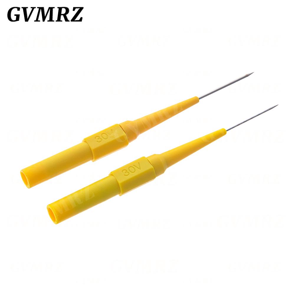 5 Stück 0,7 mm/1,0 mm Isolationsdurchstech-Nadel Nicht-zerstörende Multimeter-Testspitzen 30V Messgerät für Bananenstecker
