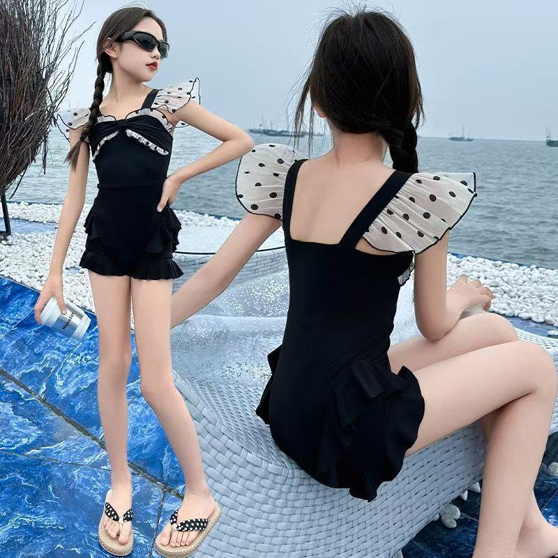 2025 Girls' Princess Style One-Piece Swimsuit for Medium and Large Children