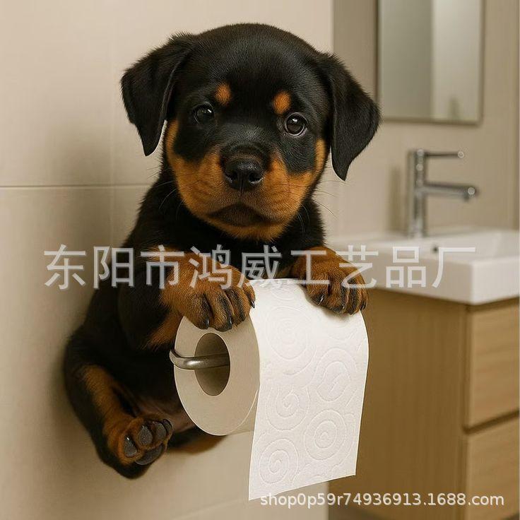 

Handicraft statue home decoration cute dog tissue holder