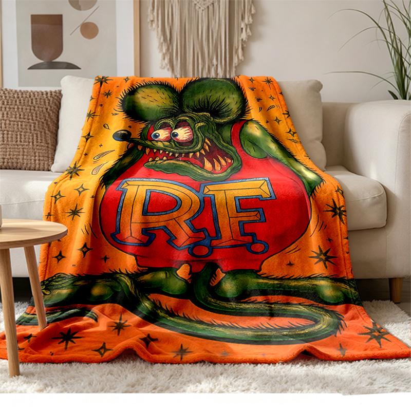 Rat Fink Soft and Comfortable Flannel Suitable for Sofas Living Rooms Outdoor Camping Travel and Also Makes a Great Anniversary Gif