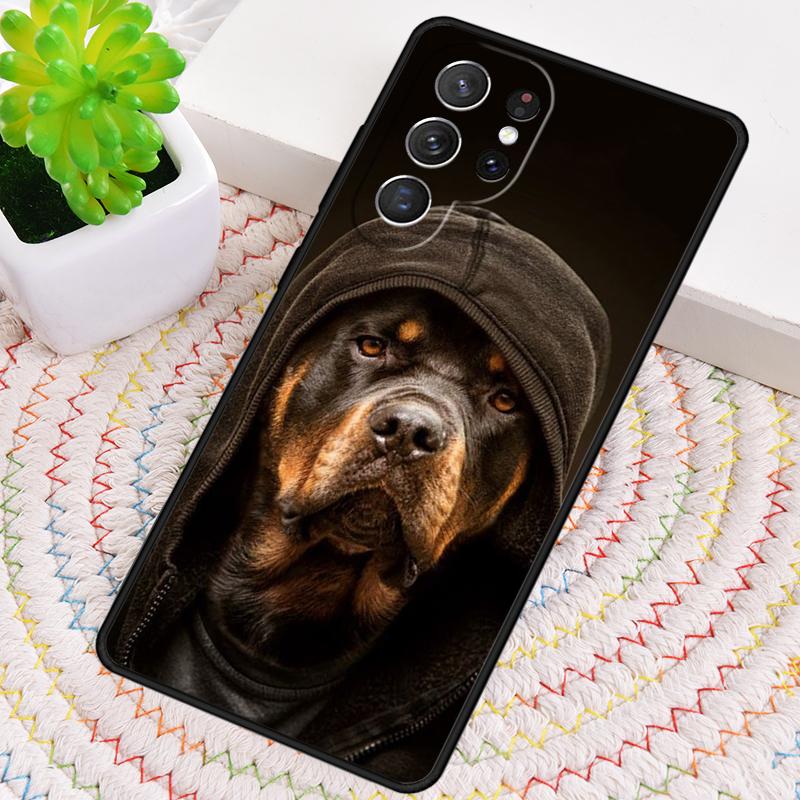 Cute Rottweiler Dog soft Phone Case for Samsung Galaxy note 10 pro S26 Ultra S23 S24 FE S25 S21 S22 PLUS shockproof Cove