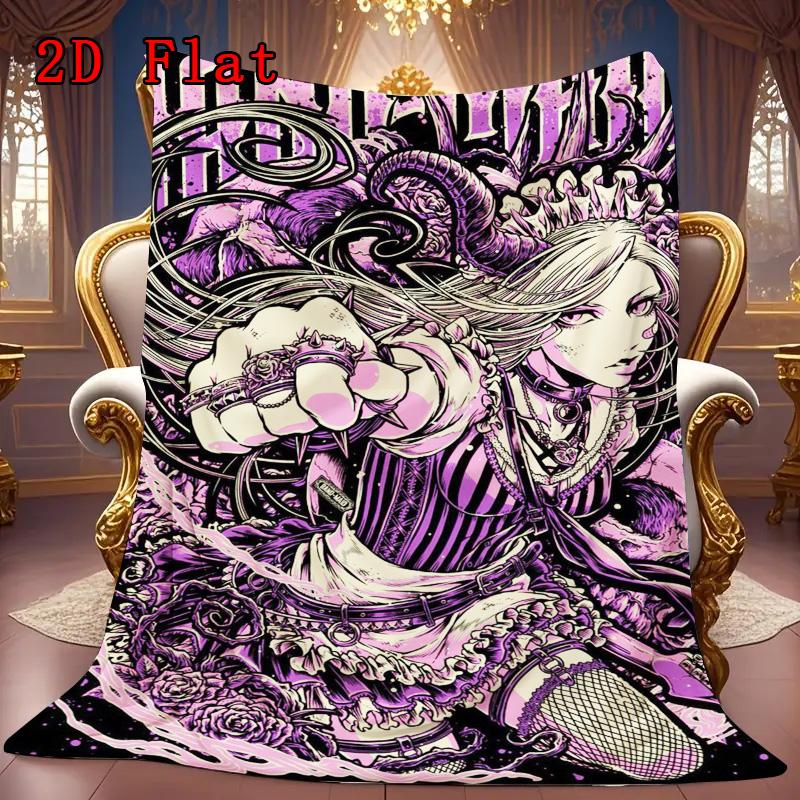 Glamorous Anime Band Maid 2D Flat Pattern Flannel Blanket High Quality All Seasons Warmth and Comfort Perfect for Christmas Gifts.PMT0914354