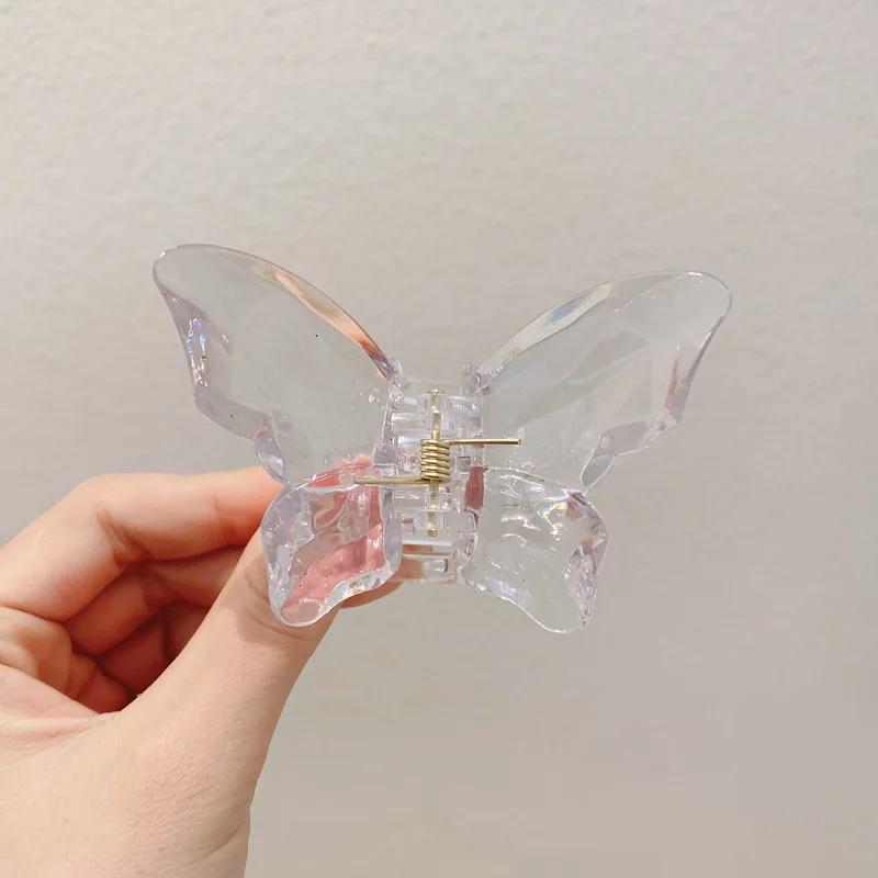New Fairy Butterfly Hair Claw Acetate Crab Hair Clip Summer Sweet Princess Shark Clip for Women Girl Hairpin Hair Accessories