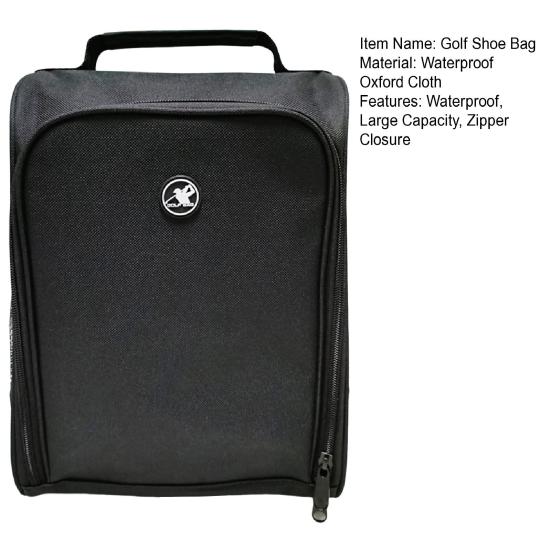 Golf Shoe Bag with Handle Zipper Closure Large Capacity Waterproof Sports Shoe Carrier Bag Golf Shoe Container