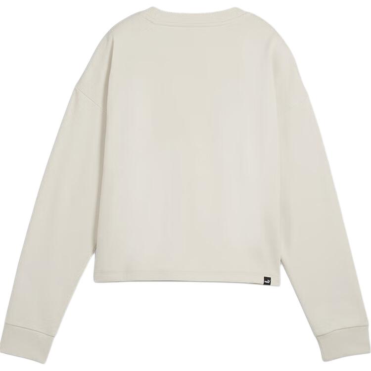 Puma Letter Print Design Comfortable Round Neck Pullover Long Sleeve Sweatshirt Women sweatshirt Beige 685572-87