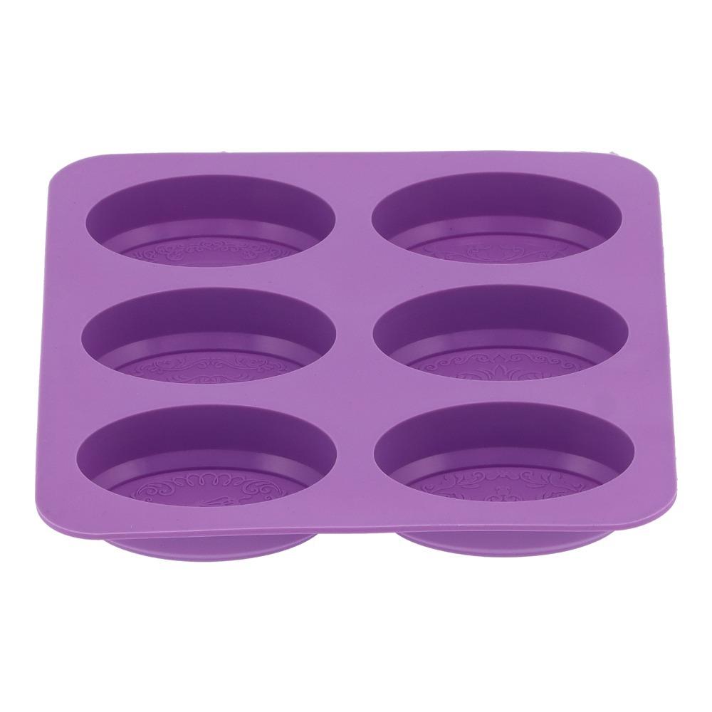 6-Cavity Design Soap Molding Case Flexible Silicone Cake Mold Set Silicone Soap Mold  Handmade Soap