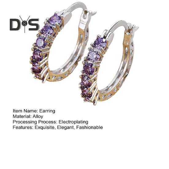 Stříbrné kruhové náušnice pro ženy s kubickým zirkonem, kruhové náušnice pro dárky ke Dni matek, výročí, narozeninám