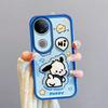 KEYSION Shockproof Case for VIVO V50 5G with Lanyard Soft Silicone Cute 3D Cartoon Doll Phone Back Cover for VIVO V50