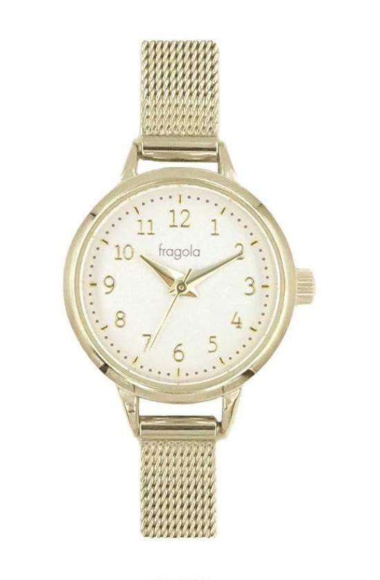 Следовать (Следовать) Часы Fragola Simple Mesh Band Часы N02425A-1 GD