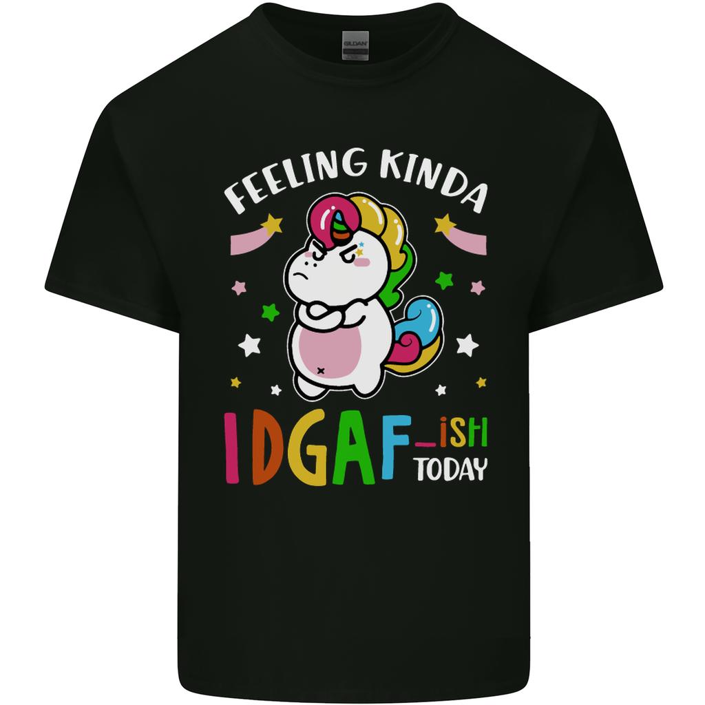 Feeling IDGAF Today Funny Offensive Unicorn Unisexs Light Cotton TShirt