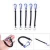 5Pcs Elastic Fishing Rope Boating Lanyards With Camping Carabiner Buckle Secure Lock Blue