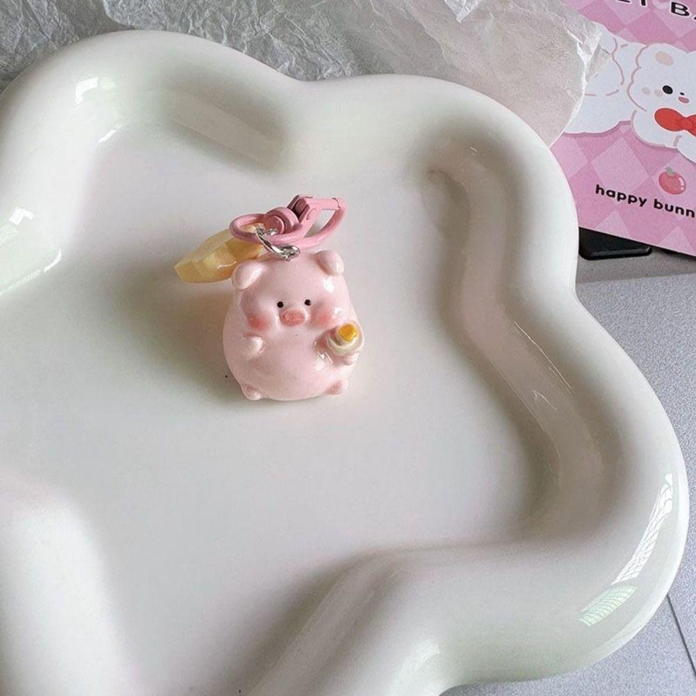 Pendant Powder Pig Keychain Cute Bag Pendant Fashion 3D Pink Pig Keychain