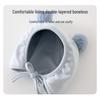 Jingqi Cute Newborn Ear Protection Tie-On Hat for Autumn and Winter.