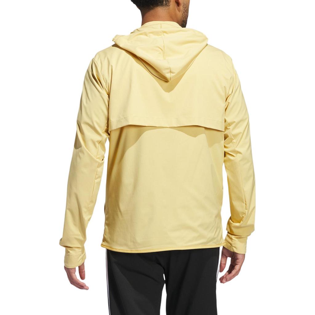 Adidas Ultimate 365 Solid Logo Long Sleeve Hooded Jacket Men jackets Yellow IX2043