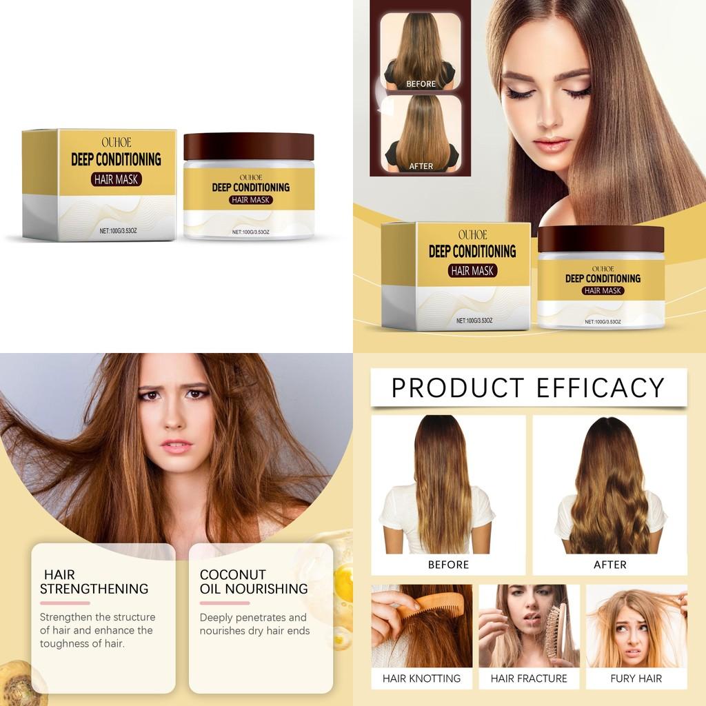 Ouhoe Nourishing Collagen Hair Mask For Dry Damaged Hair Repair And Hydration