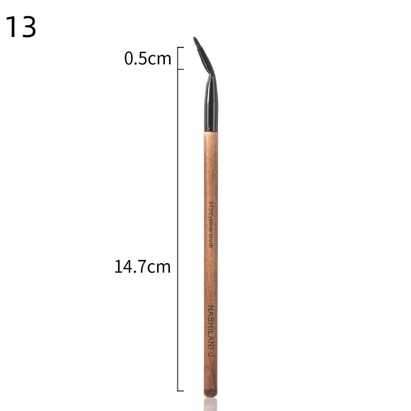 

Натуральне дерево Пензлі для макіяжу Рум яна Хайлайтер Пудра Пензлик для макіяжу Консилер для очей Точний Професійний косметичний інструмент 13