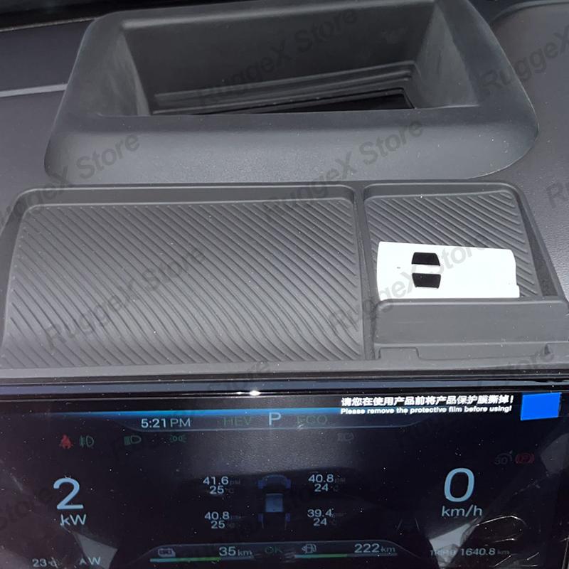 For BYD Shark 6 2025+ Storage Box Behind Dasborad Screen Instrument Storage Box with Phone Holder Silicone Car Accessories LHD