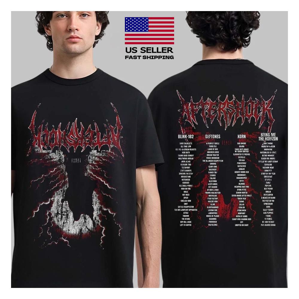 

Aftershock Festival 2025 Sacramento California The Upside Down With Lineup Shirt Unisex T-Shirt XL
